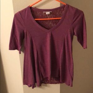 Small maroon loose fitting shirt